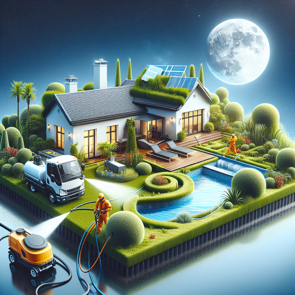 Hochdruckreinigung im Außenbereich